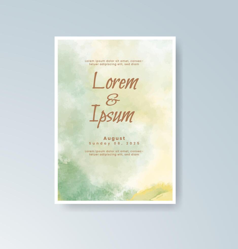 Summer hand-painted ceremony invitation vector
