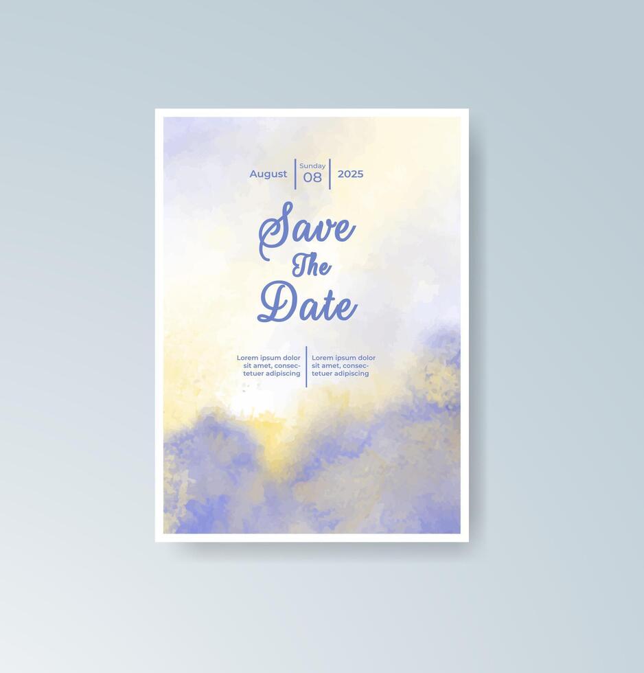 Mountain custom wedding invitation card vector