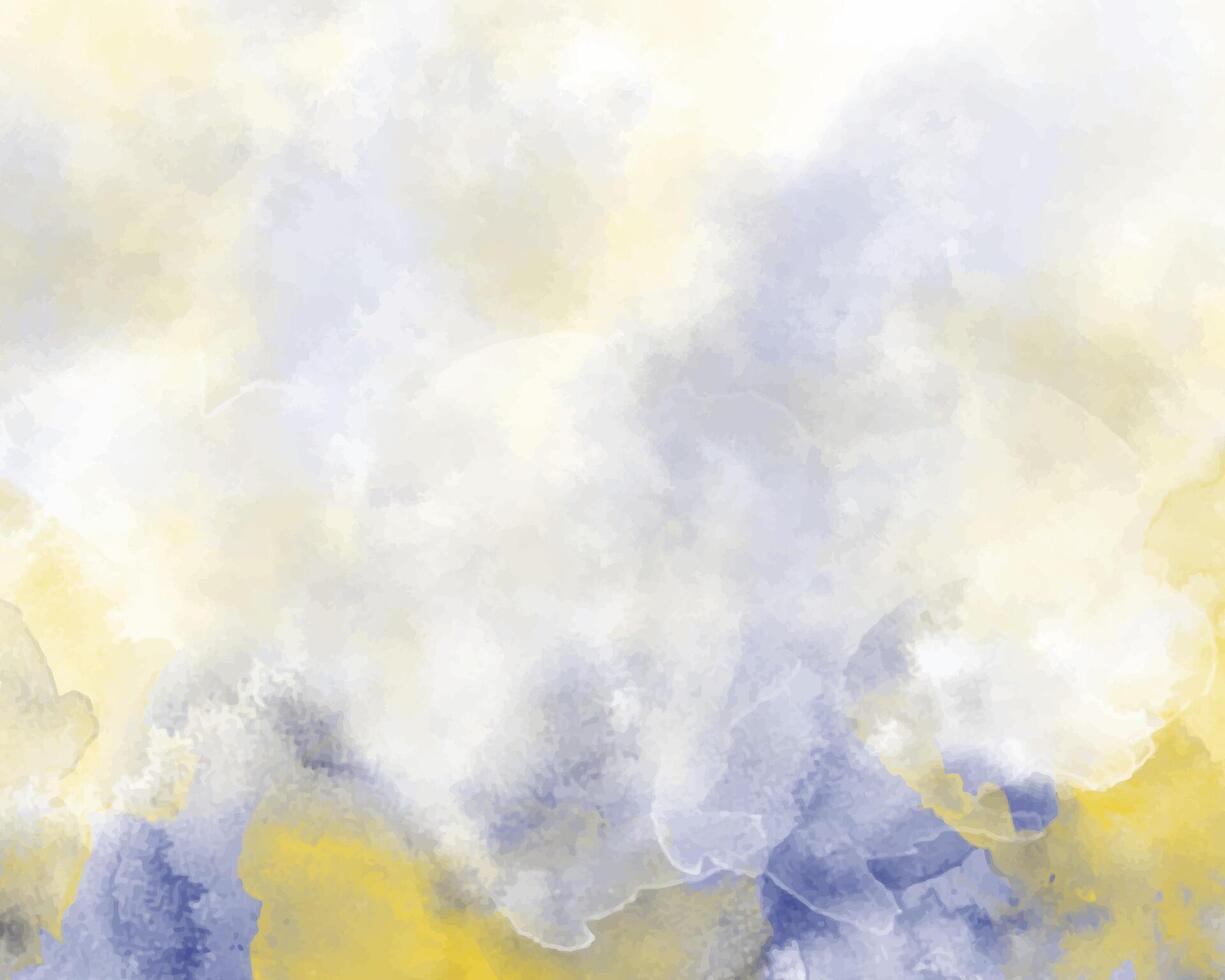 Cloud-like color fusion in hand-painted watercolor vector