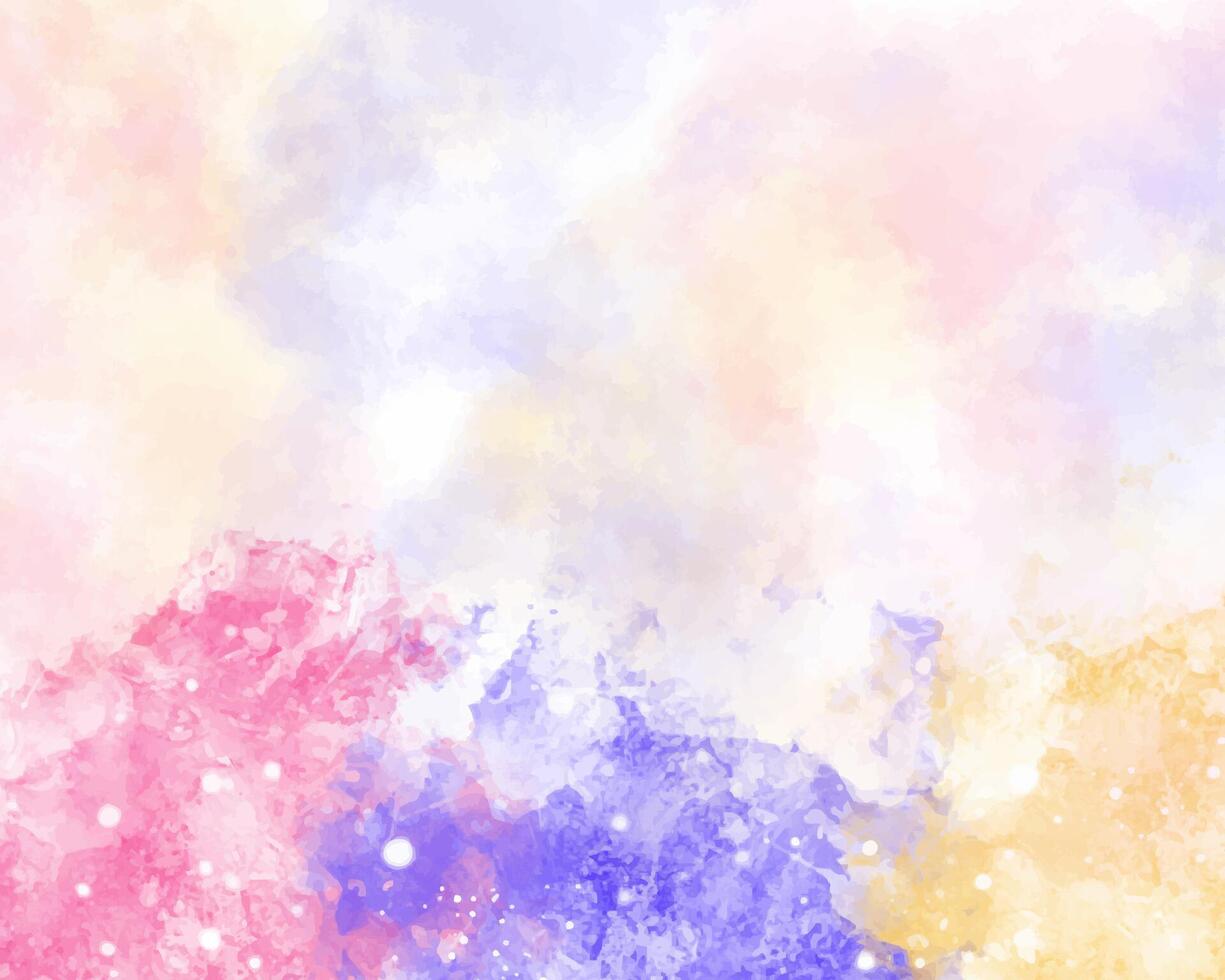 Organic color drip in abstract watercolor format vector