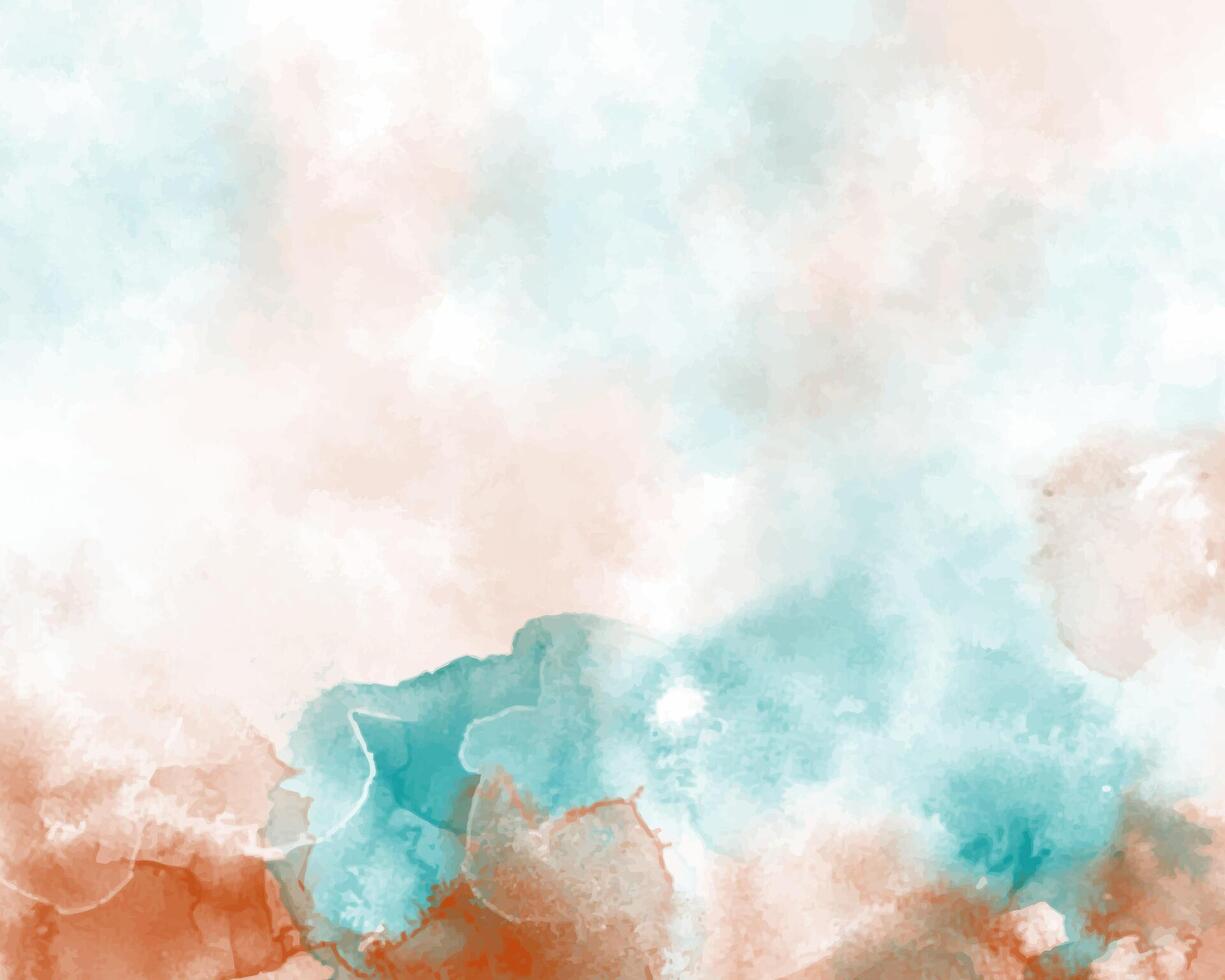 Mellow pigment flow on soft watercolor texture vector