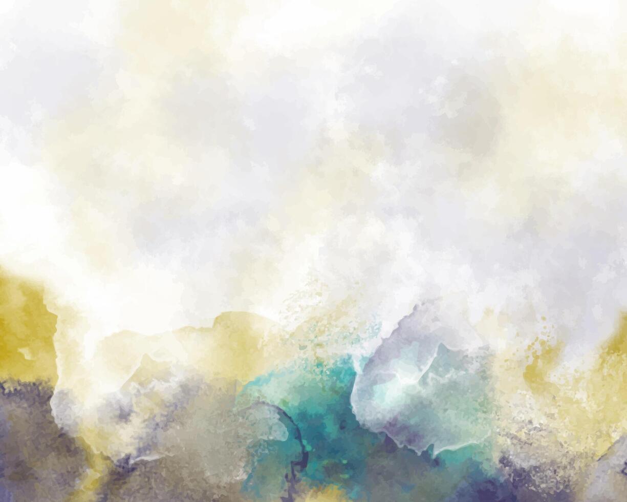Soft bleeding hues in artistic watercolor design vector