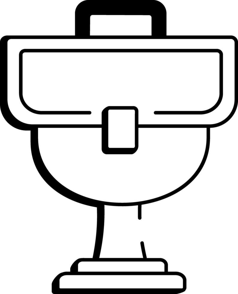 A doodle style icon of shining business trophy vector