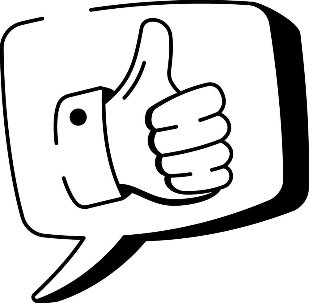 Doodle style icon depicting employee feedback vector
