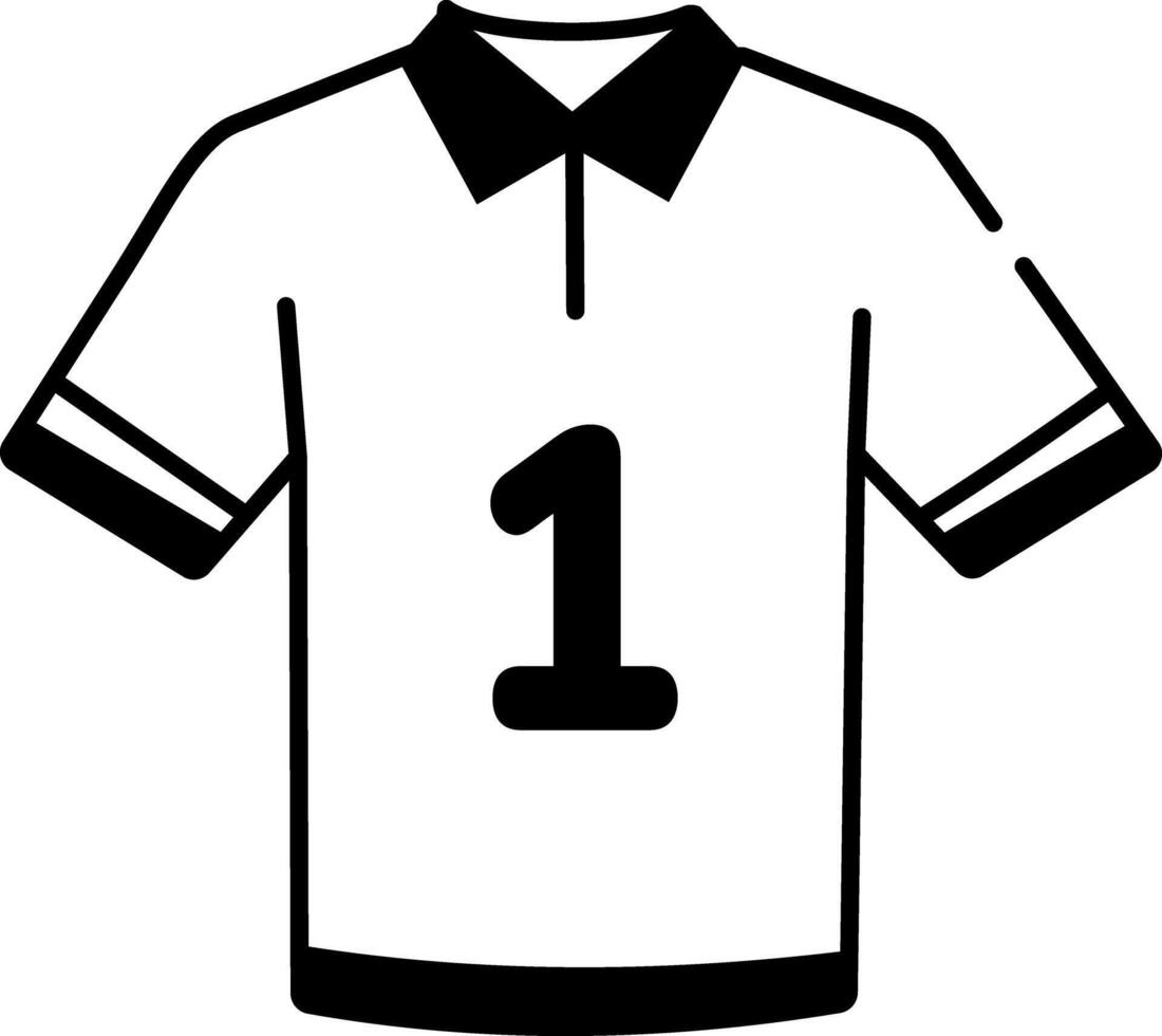 A sketchy style icon of cricket shirt vector