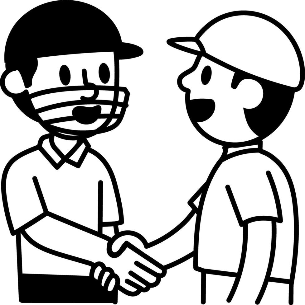 A doodle style icon of players vector