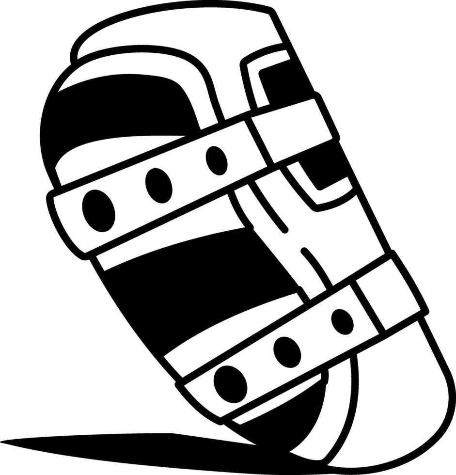 A drawing style icon showing elbow guard vector