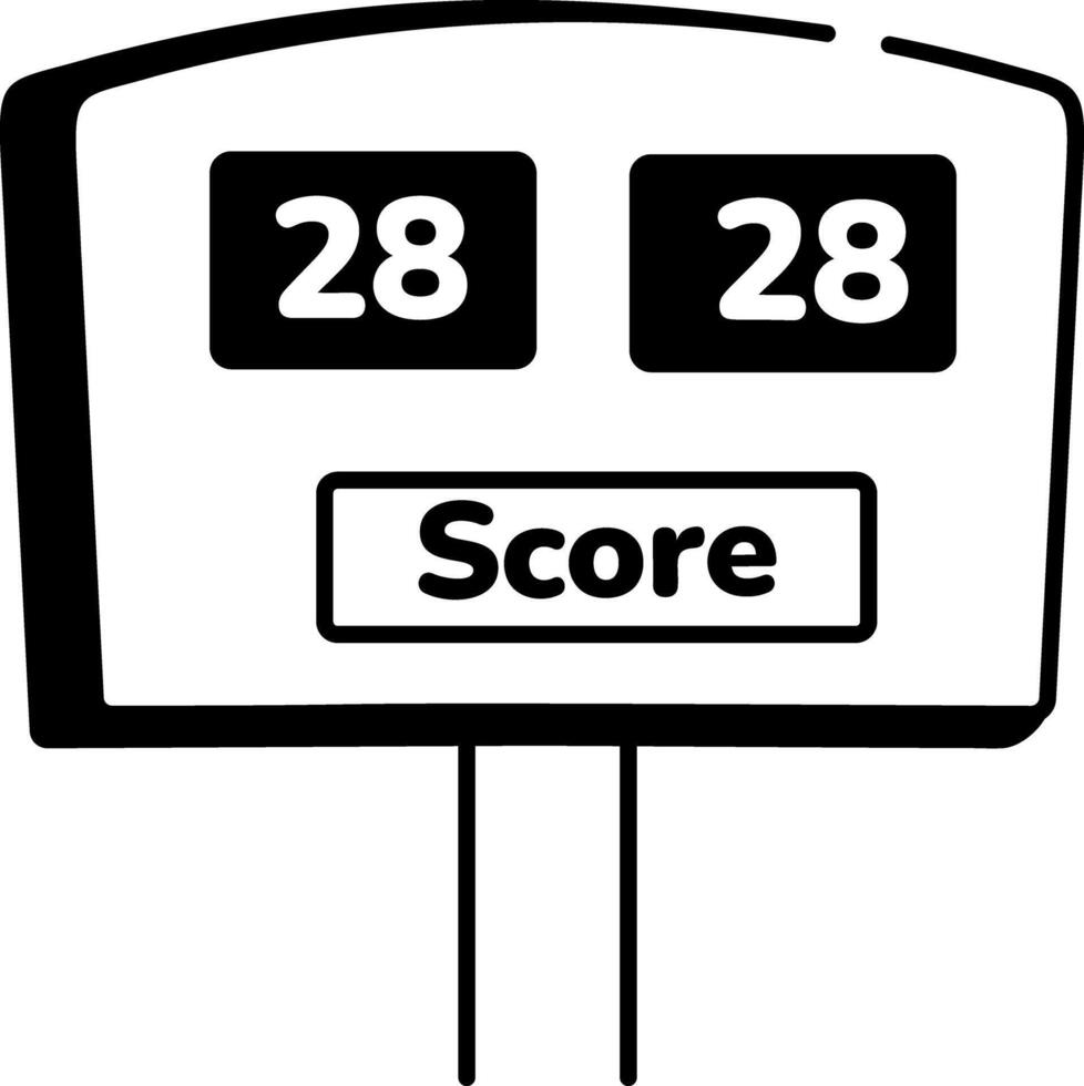 A doodle style icon of scoreboard vector