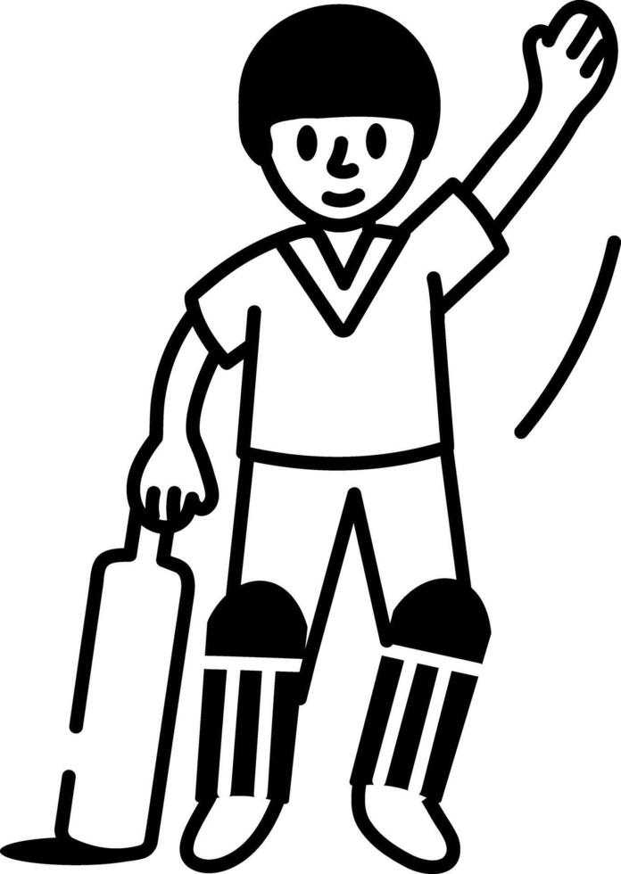 A doodle style icon of sportsman vector