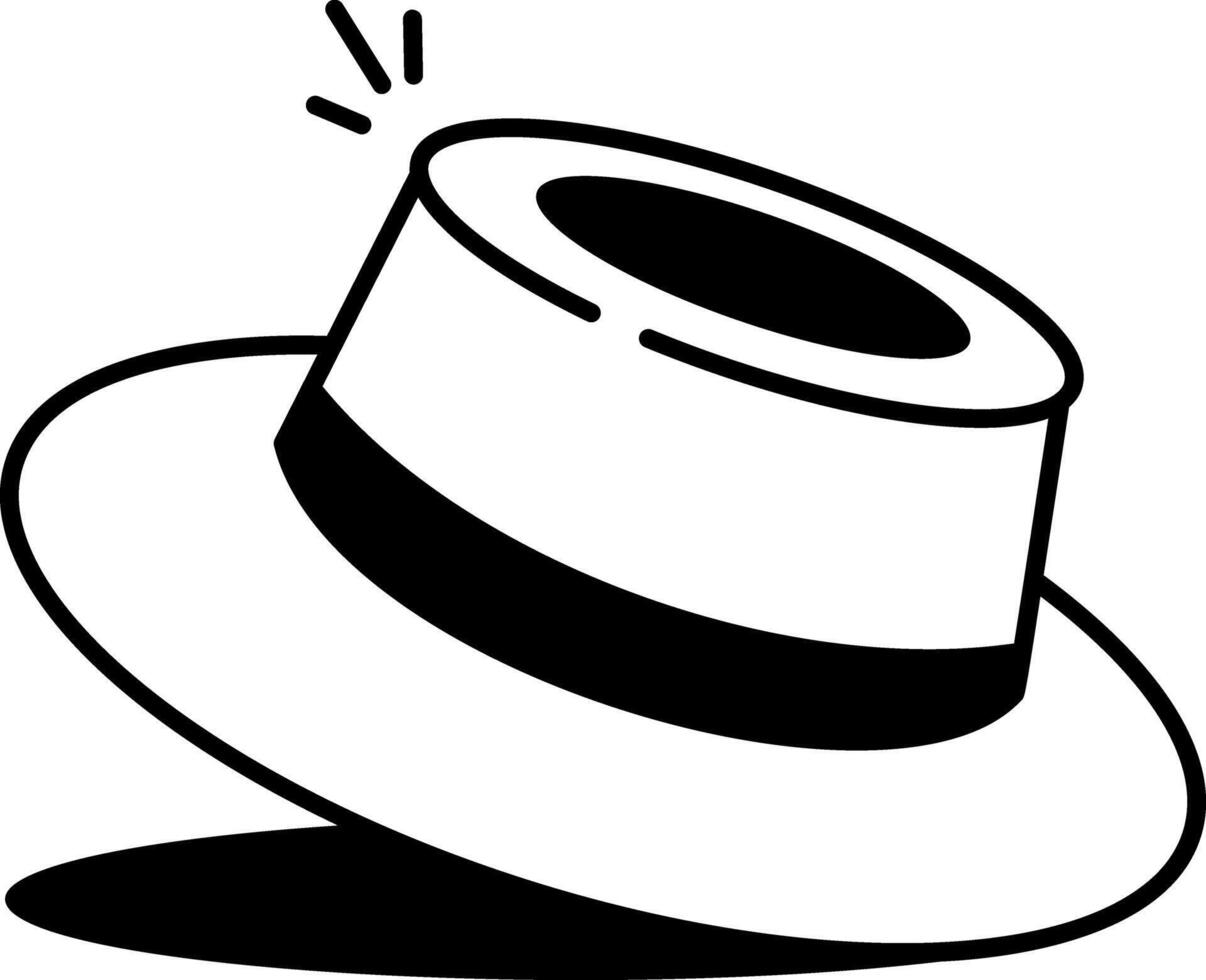 A doodle style icon of umpire hat vector