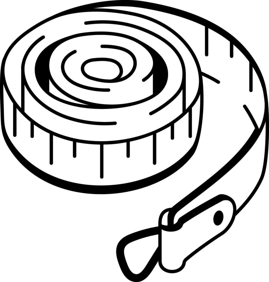 A hand drawn icon depicting a maintenance tape vector