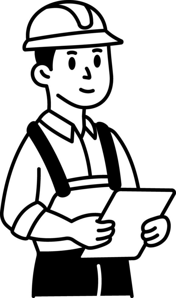 A doodle style icon of a maintenance leader vector