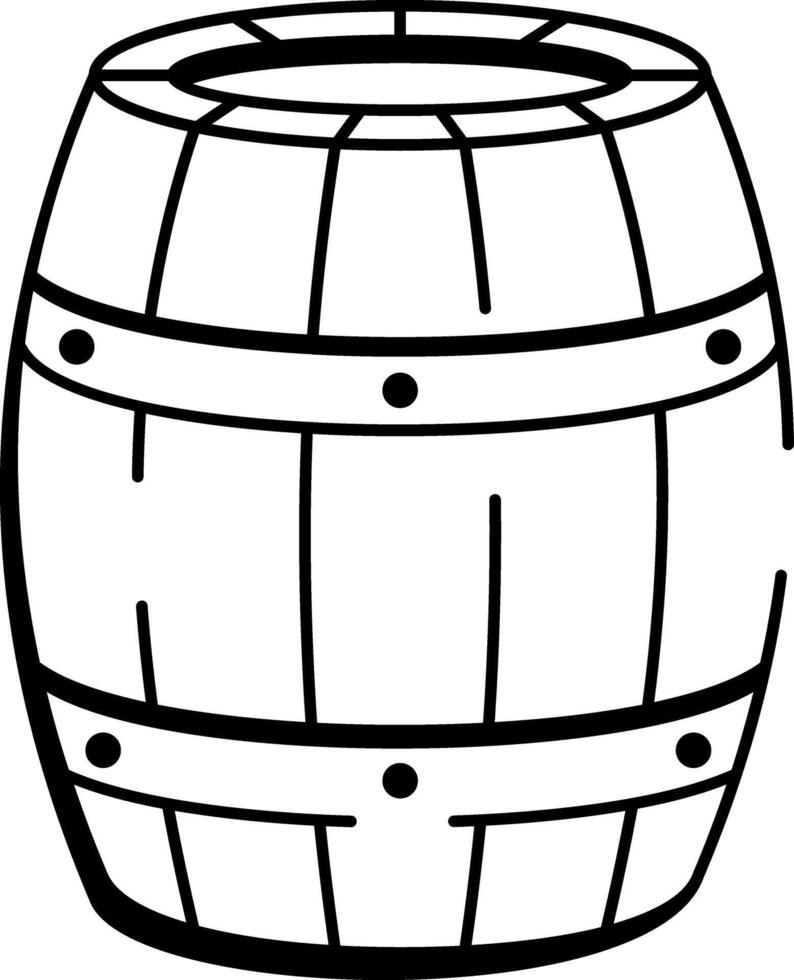 A sketchy style icon of resin barrel vector