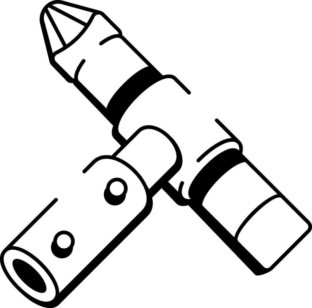 A doodle style icon of tap wrench vector