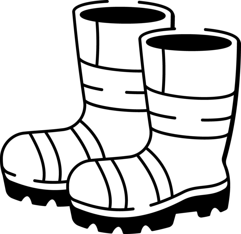A drawing style icon of safety boots vector