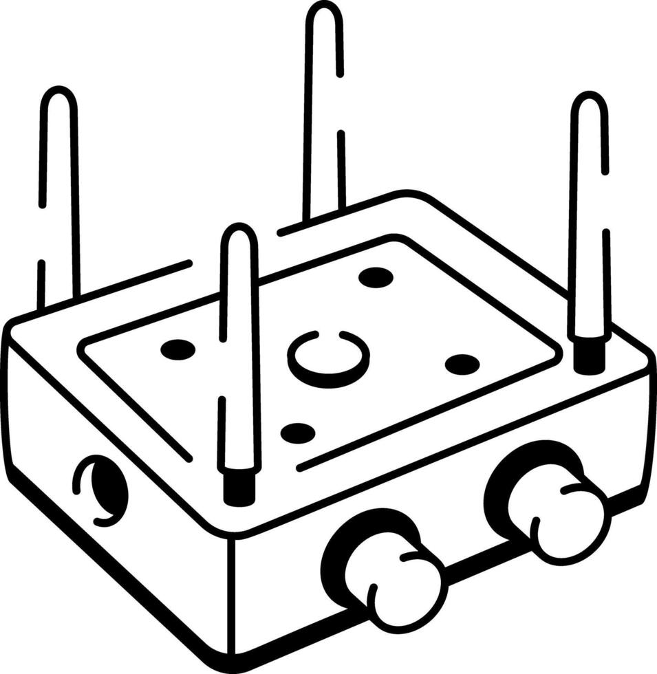 A sketchy style icon of sensor node vector