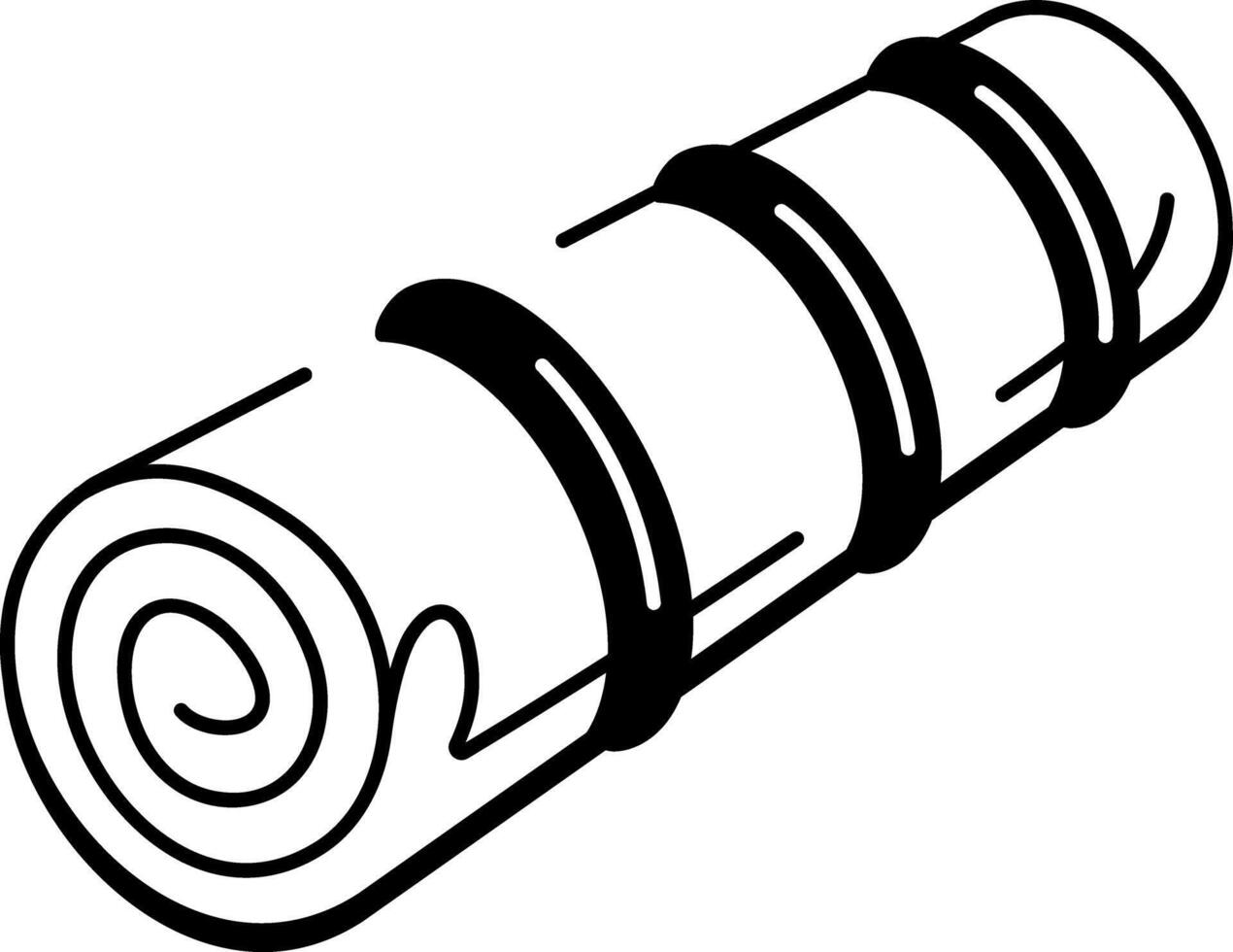 A drawing style icon of composite roll vector
