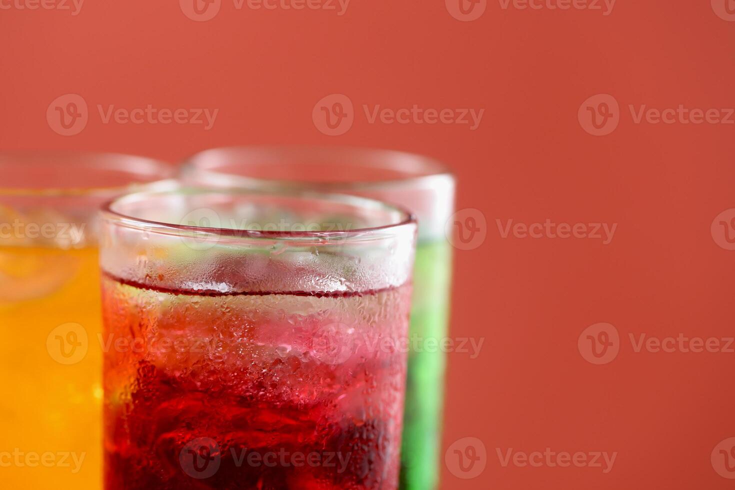 Carbonated water in glass fizzy and refreshing with every drop. photo