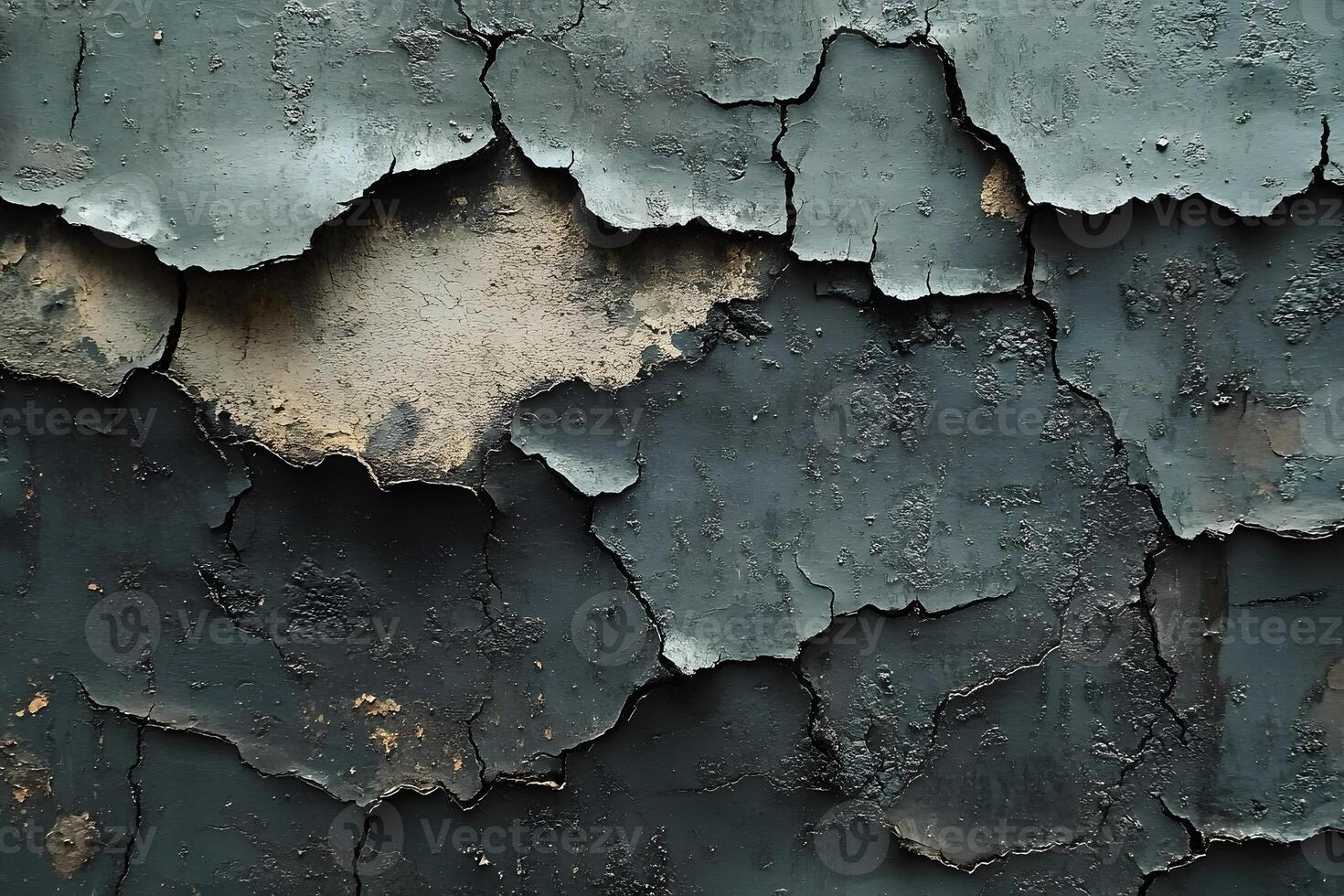 Abstract Texture of Peeling Blue Paint on Weathered Surface for Artistic and Design Use photo