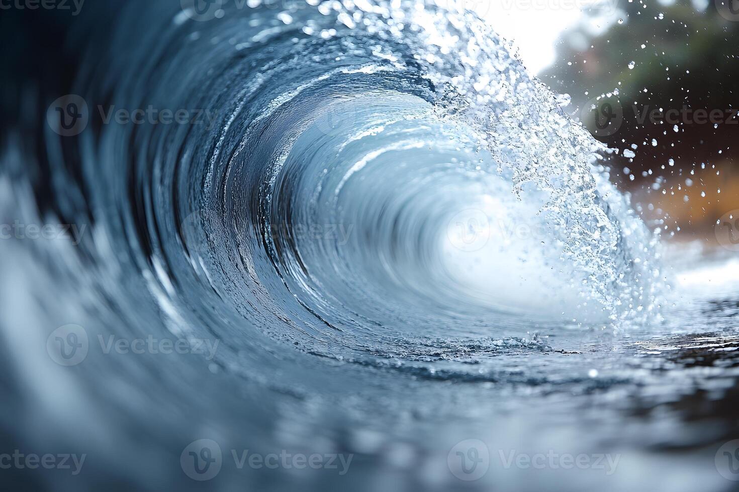 Dynamic Ocean Wave Motion for Surfing or Nature Themes photo