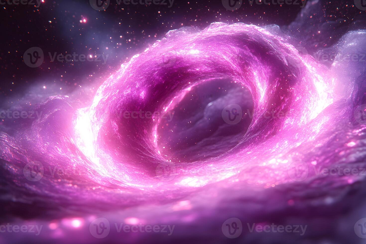 Mystical Pink Energy Vortex in Space - Perfect for Science Fiction Design and Fantasy Art photo