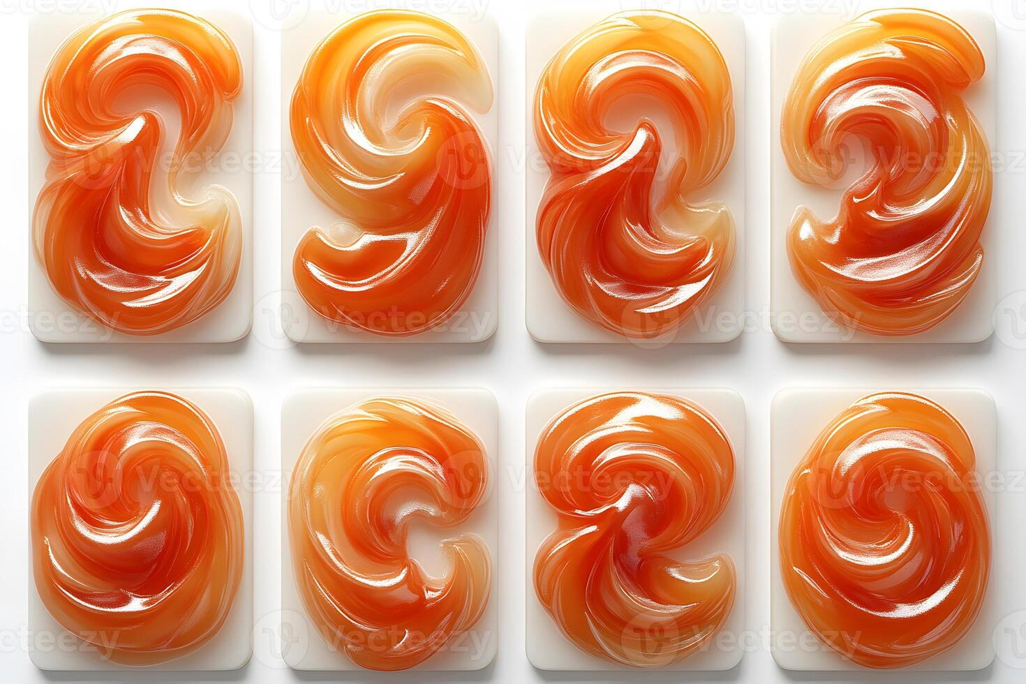 Abstract Swirl Patterns in Orange and White Modern Art Design for Decorative Prints photo