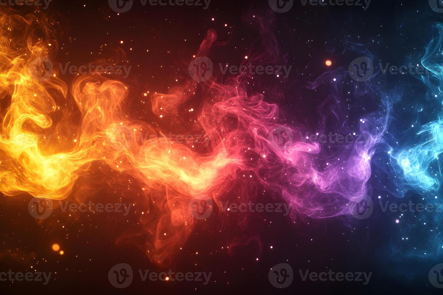 Vibrant Nebula with Swirling Colors for Cosmic and Abstract Design photo