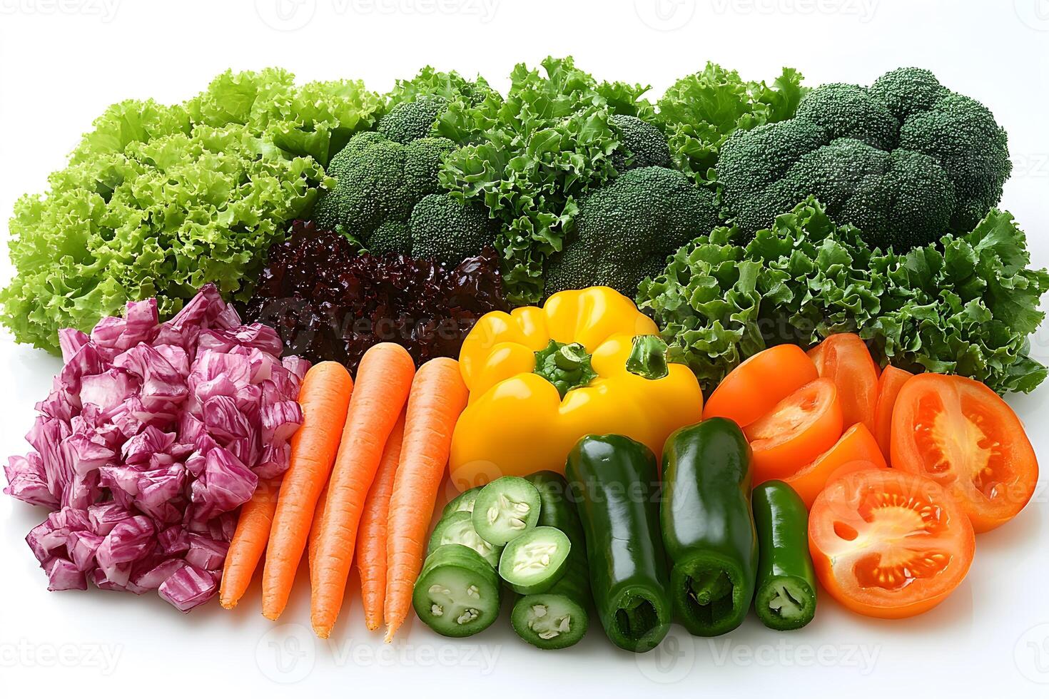Organic Vegetables Display Fresh Healthy Produce for Kitchen Inspiration photo