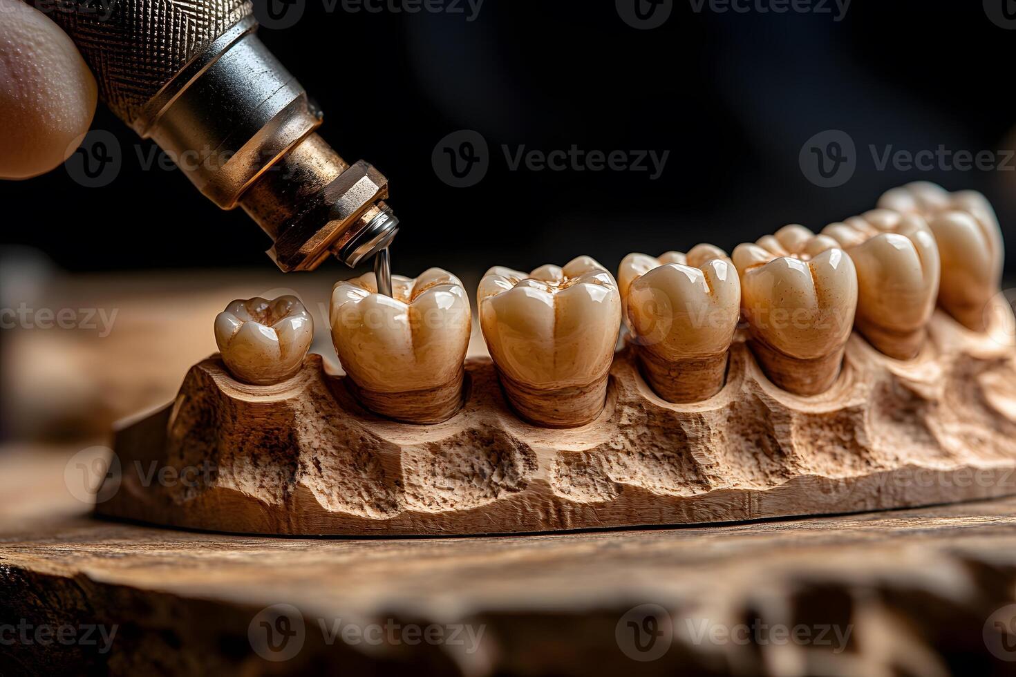 Dental Prosthetics Crafting with Precision Tools for Restorative Dentistry and Prosthodontics photo