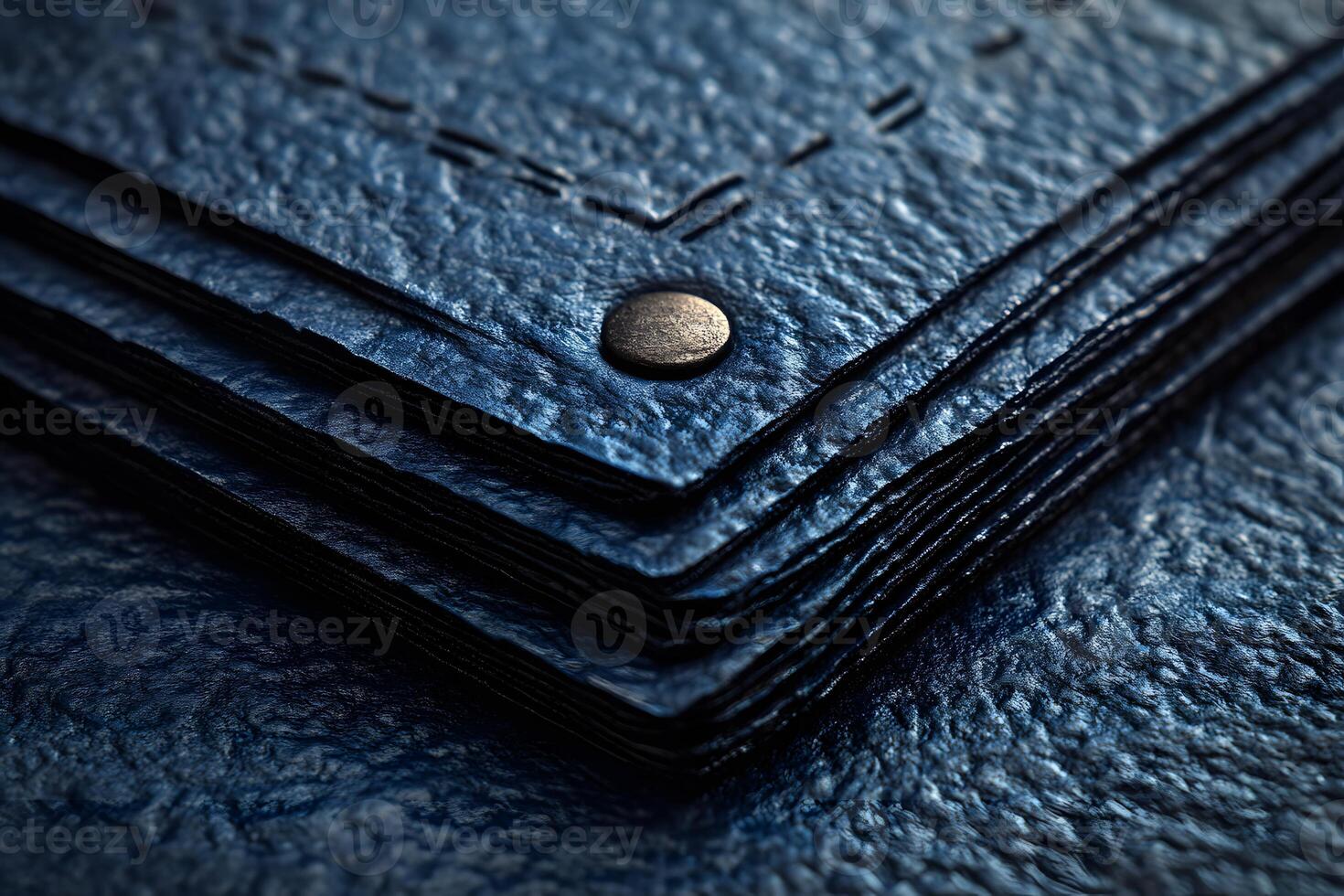 Close-Up of Textured Leather with Rivet Detail for Fashion and Design Concepts photo