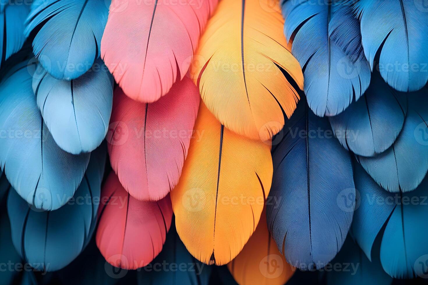 Colorful Feather Pattern for Nature-Inspired Design and Decor photo