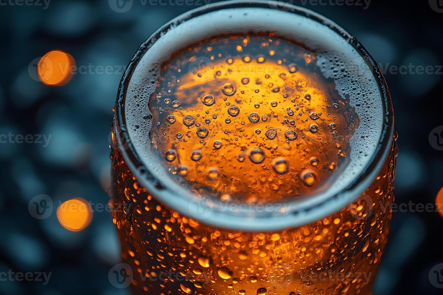 Refreshing Cold Beer with Bubbles and Foam - Perfect Beverage Inspiration for Summer and Social Events photo