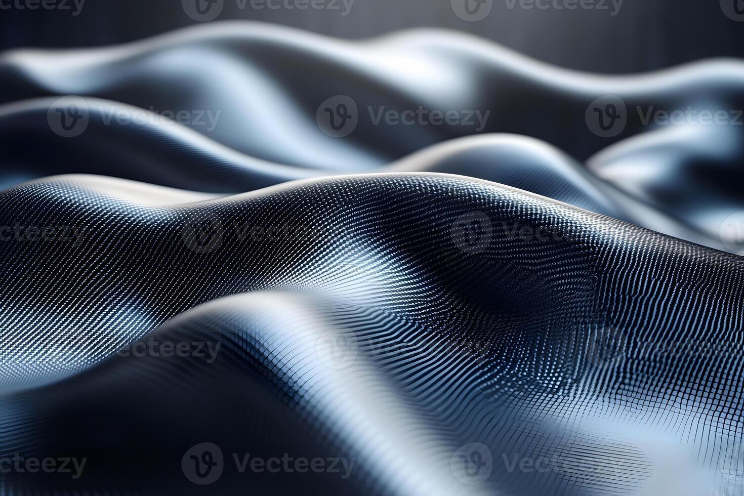 Abstract Metallic Waves in Soft Focus for Modern Interior Design and Decor photo