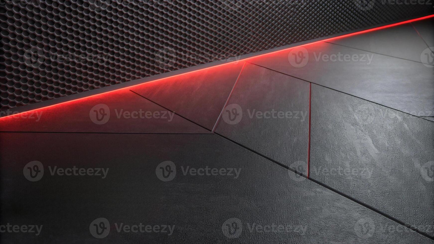 Black textured abstract background with subtle red glow and copy space - modern promotional material design for marketing campaigns photo