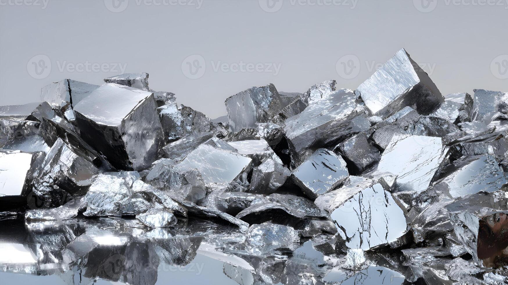 Striking image showcasing the beauty and allure of raw chromium metal showcasing its unique texture and luster photo