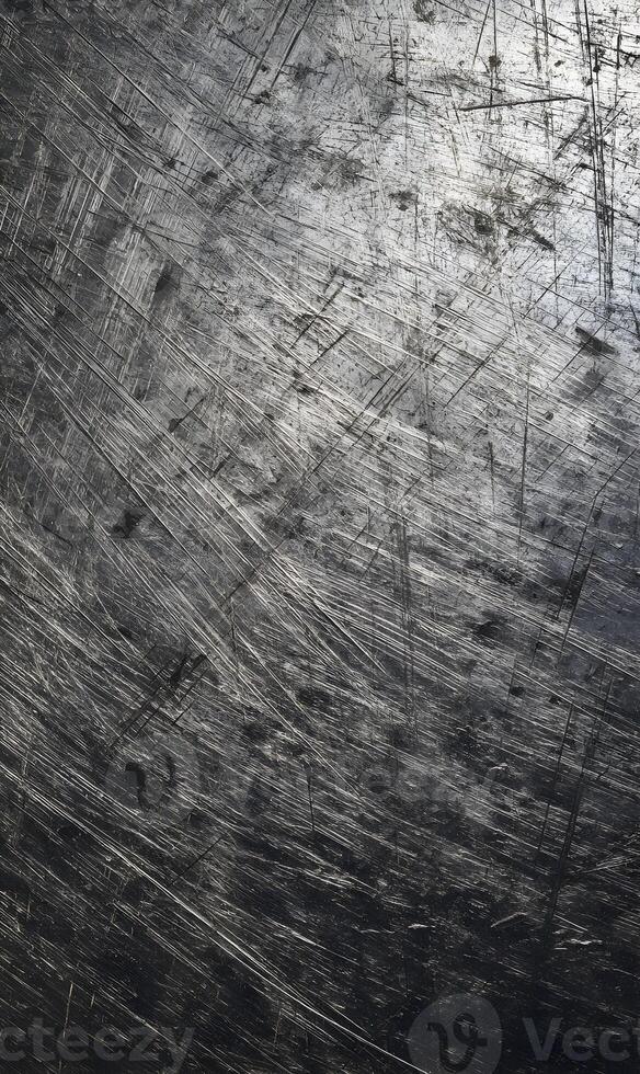 Worn metal surface with scratches and subtle light creating an aged effect with industrial textures and tones photo