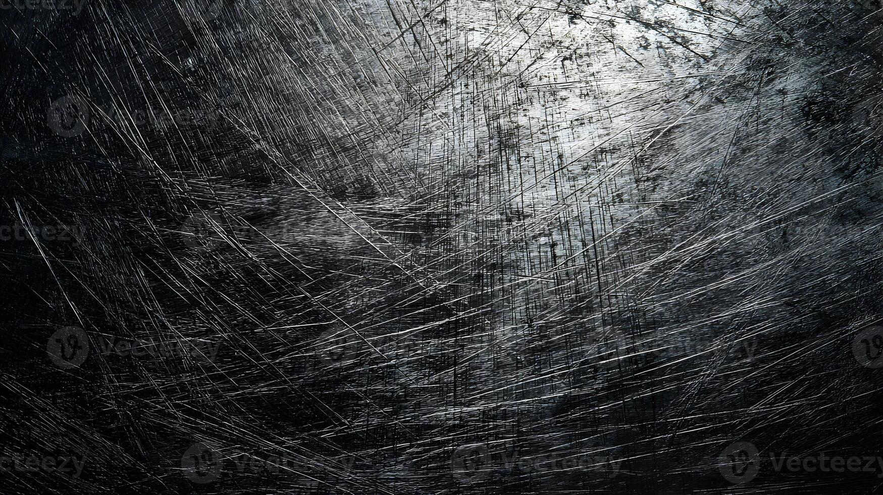 An intriguing background of metal displaying a heavily scratched and used surface texture design photo