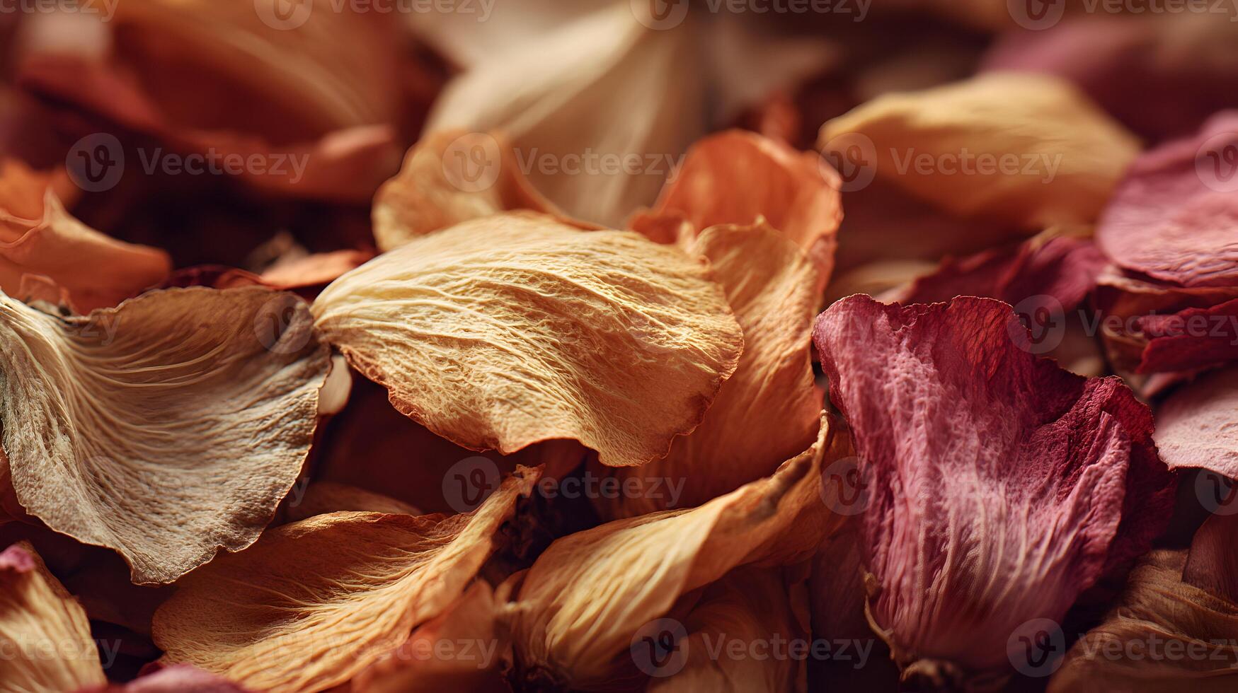 A serene arrangement of fallen petals displays nature's beauty through gentle color and intricate textures evoking a feeling of peace photo