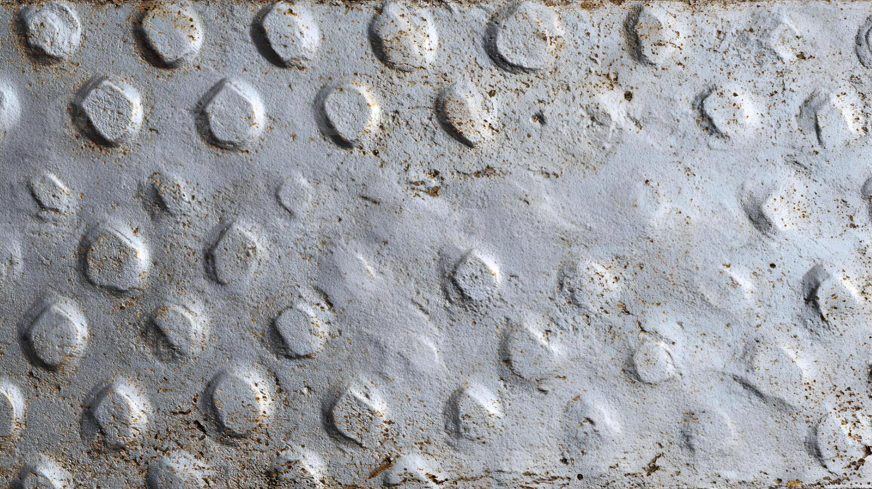 Distressed silver metal surface with repeating pattern offers a textured industrial backdrop perfect for design photo