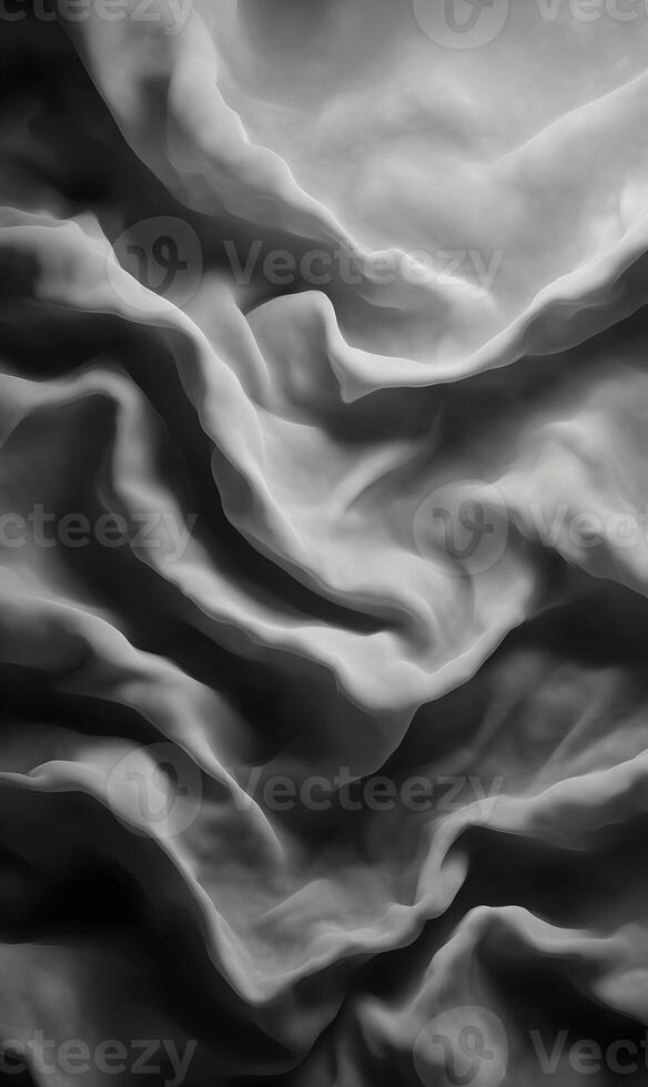 Subtle monochrome texture showcases fabric folds creating a dynamic abstract composition soft and flowing surface for design photo