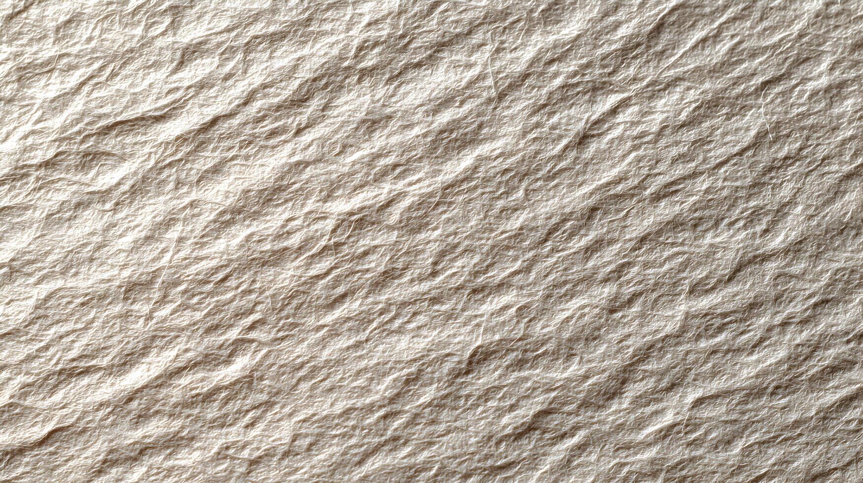 A close up view of wrinkled paper with a pale cream color and a diagonal orientation showing the texture photo