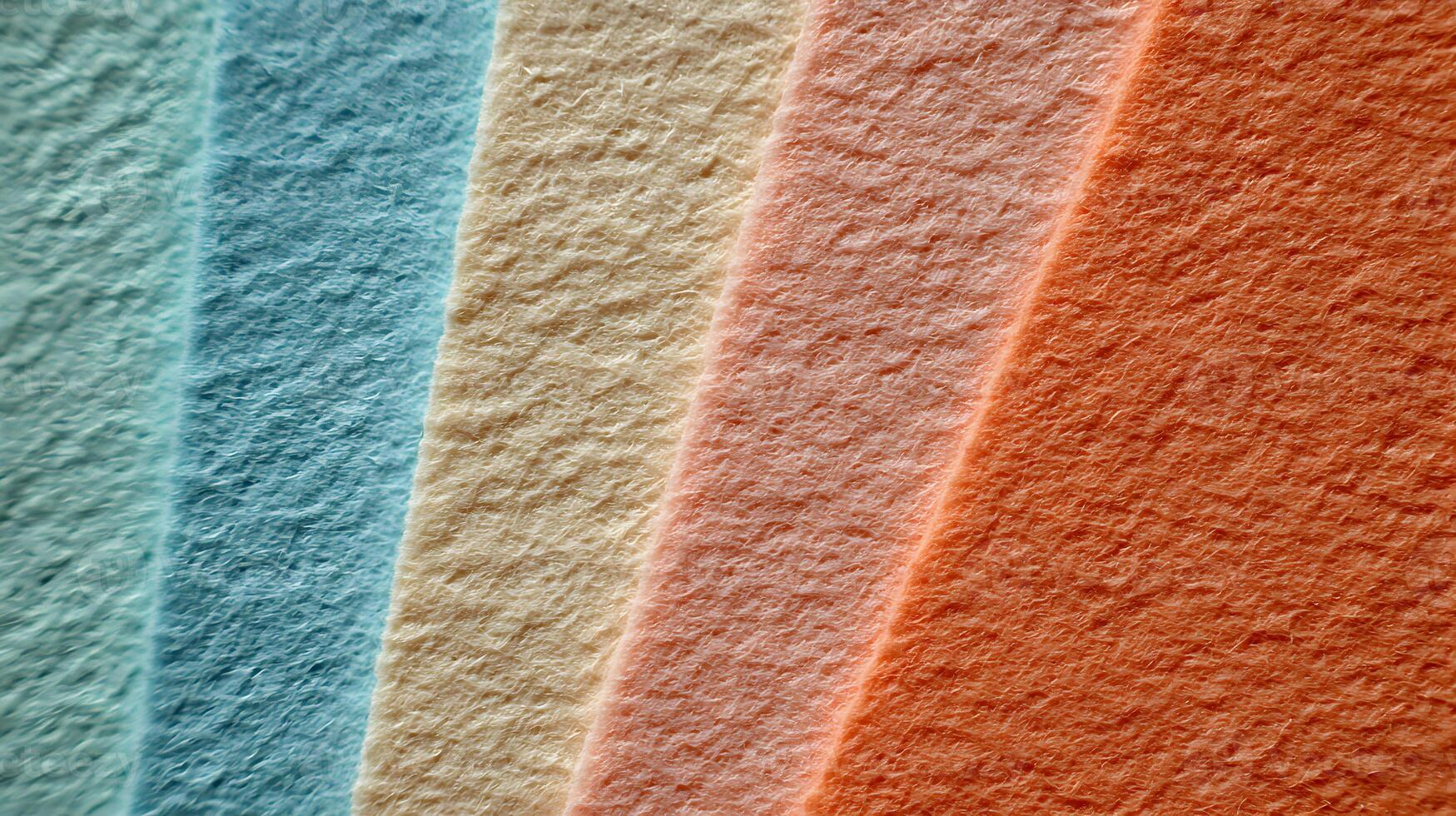 Elegant pastel color fabric swatches display soft textures in harmonious shades evoking calm and creativity photo