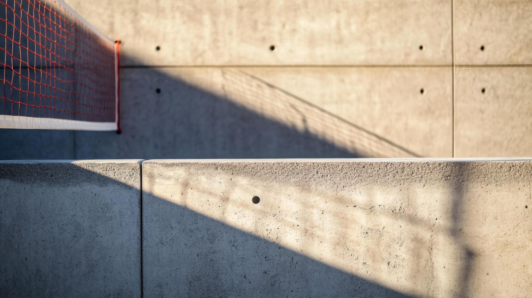 Sports Themed Deck Capturing Beach Games Shadow Dynamics photo