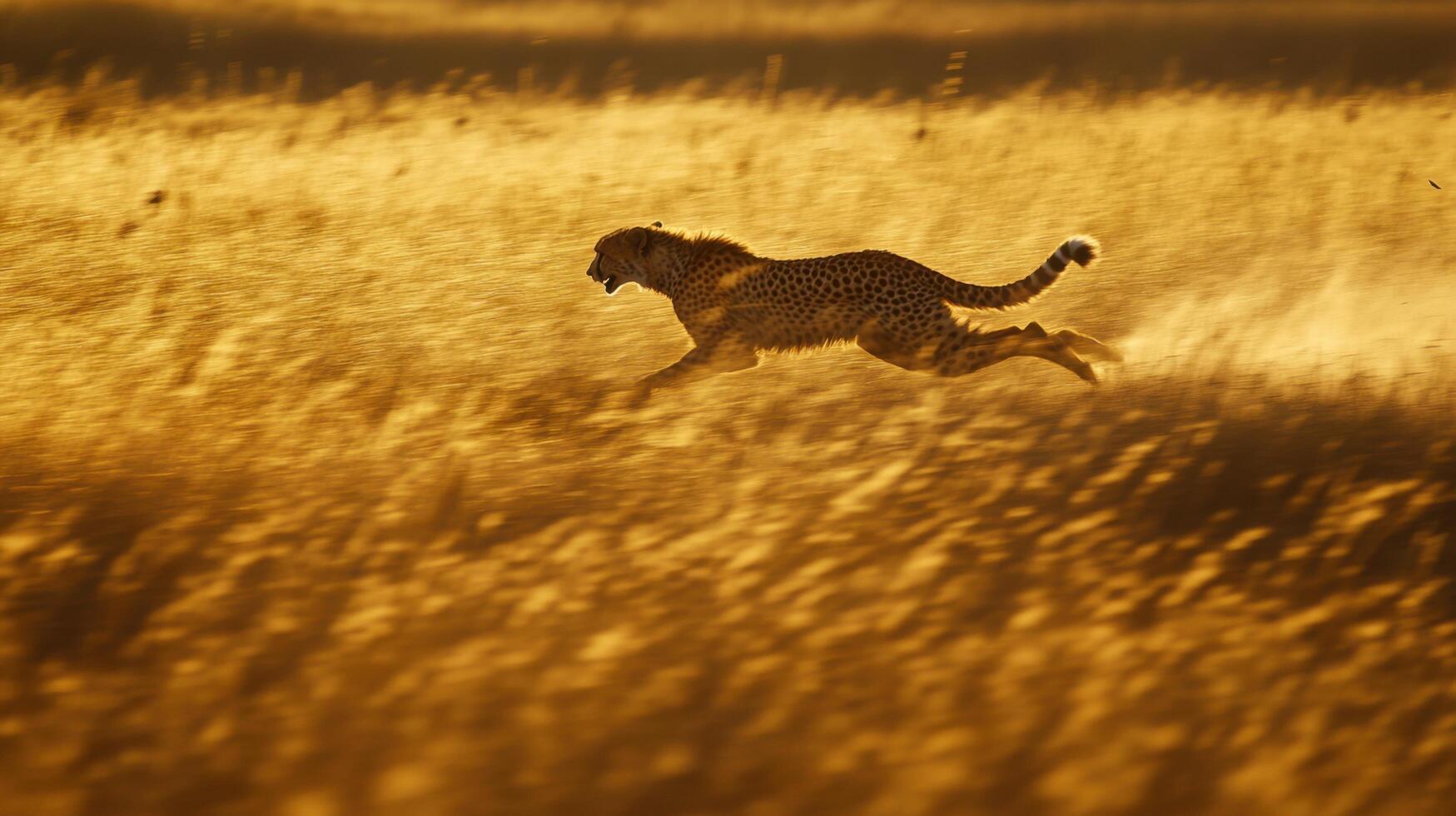 Top Speed Runner Surging Powerfully Over The Plains photo