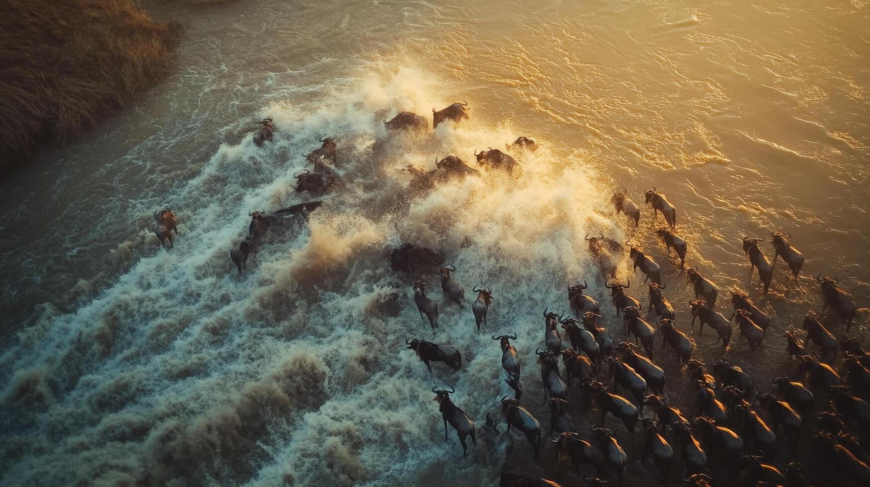 Wildebeest Journey Risking Lives At Perilous Waterways photo