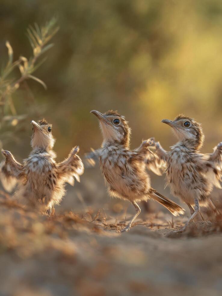 Young Sand Runners Developing Advanced Reptile Capture Techniques photo