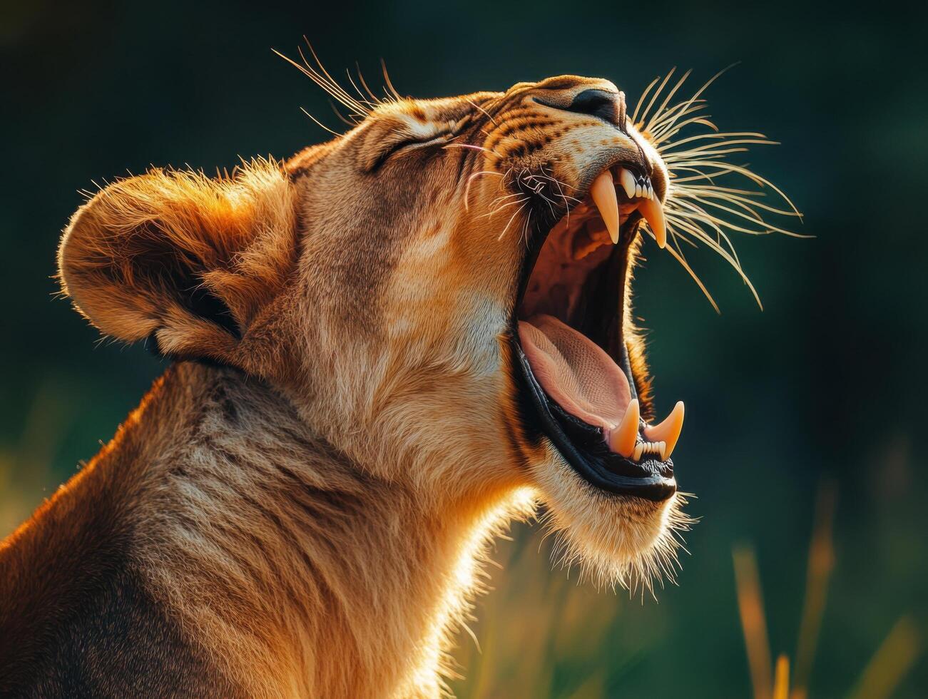 Young Alpha Carnivores Learning Loud Domain Calls photo