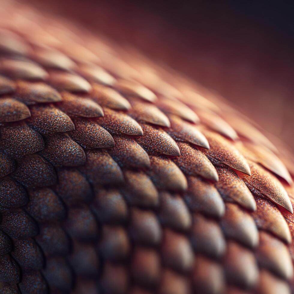 A detailed close shot of minute earth on a pet snakes scale photo