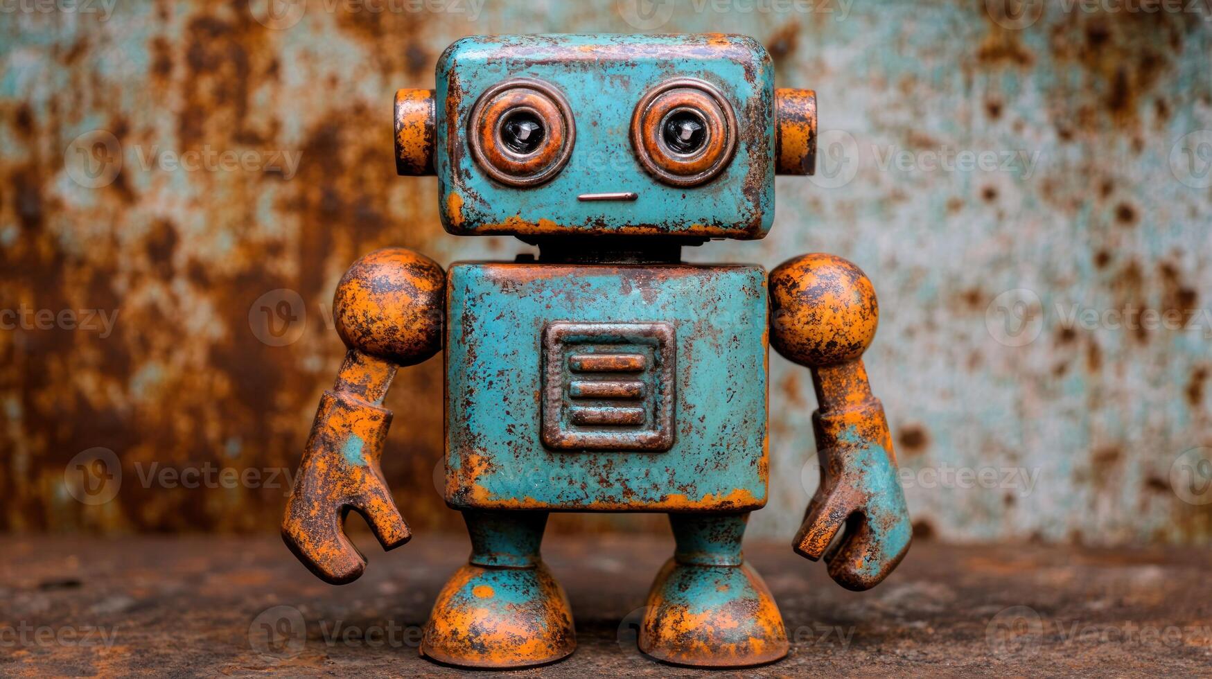 Rusty robot toy photo