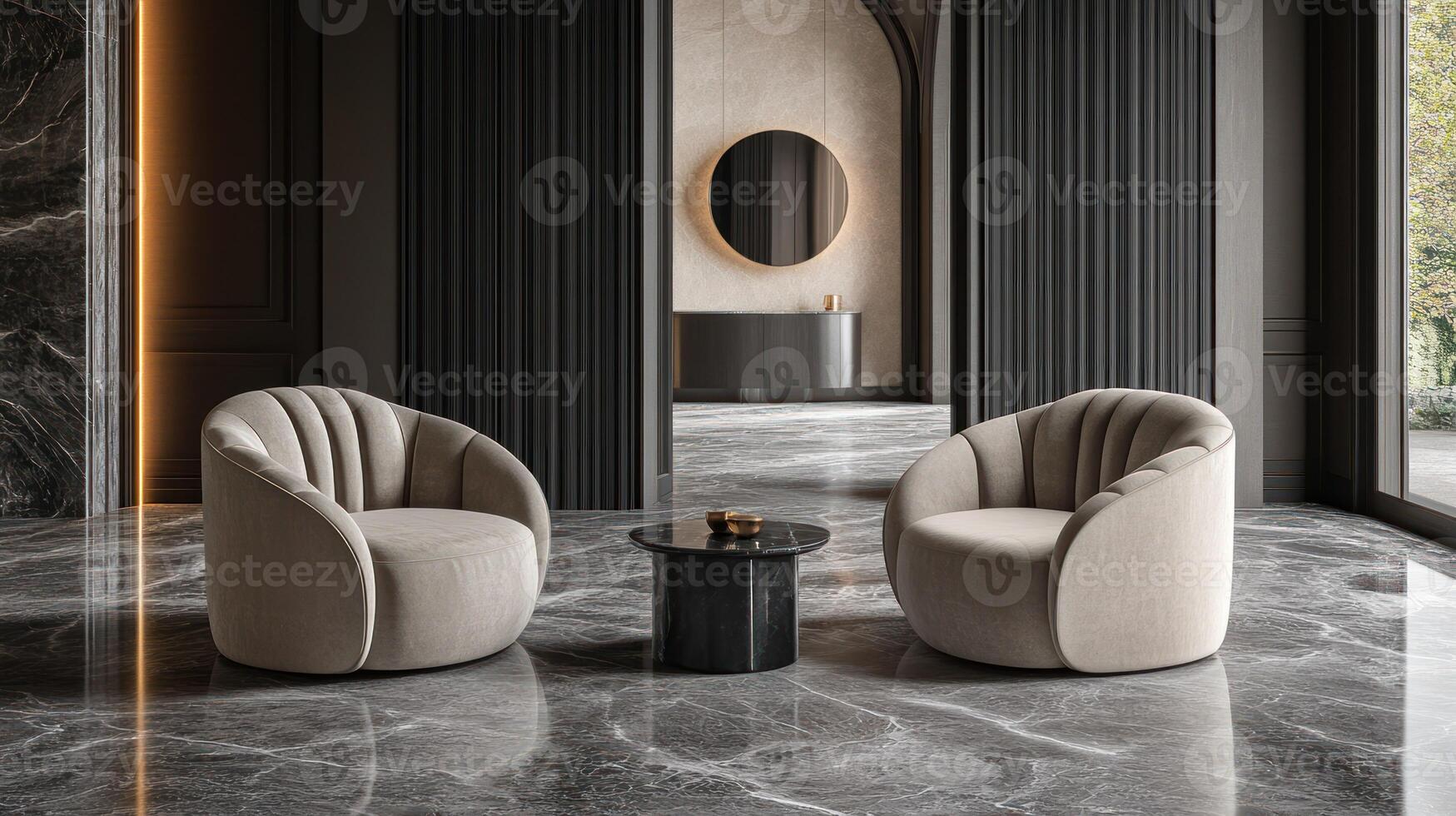 Modern luxury lounge seating area photo